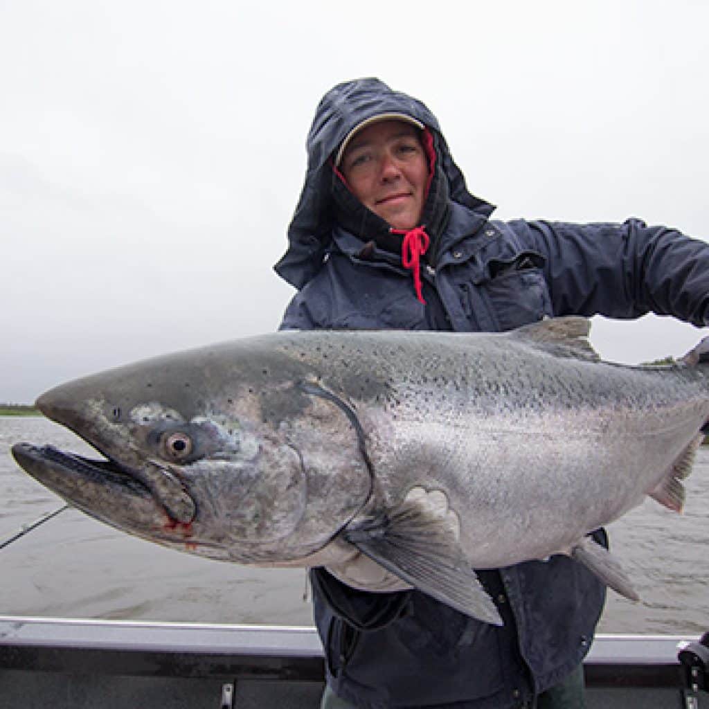 tonycwithanushagakriverhog Alaska King Salmon