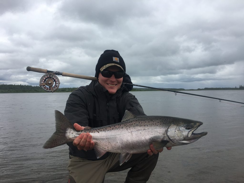 Fly Fishing for Kings. Alaska King Salmon